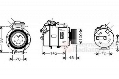 VAN WEZEL 0600k328 -  Компрессор, кондиционер